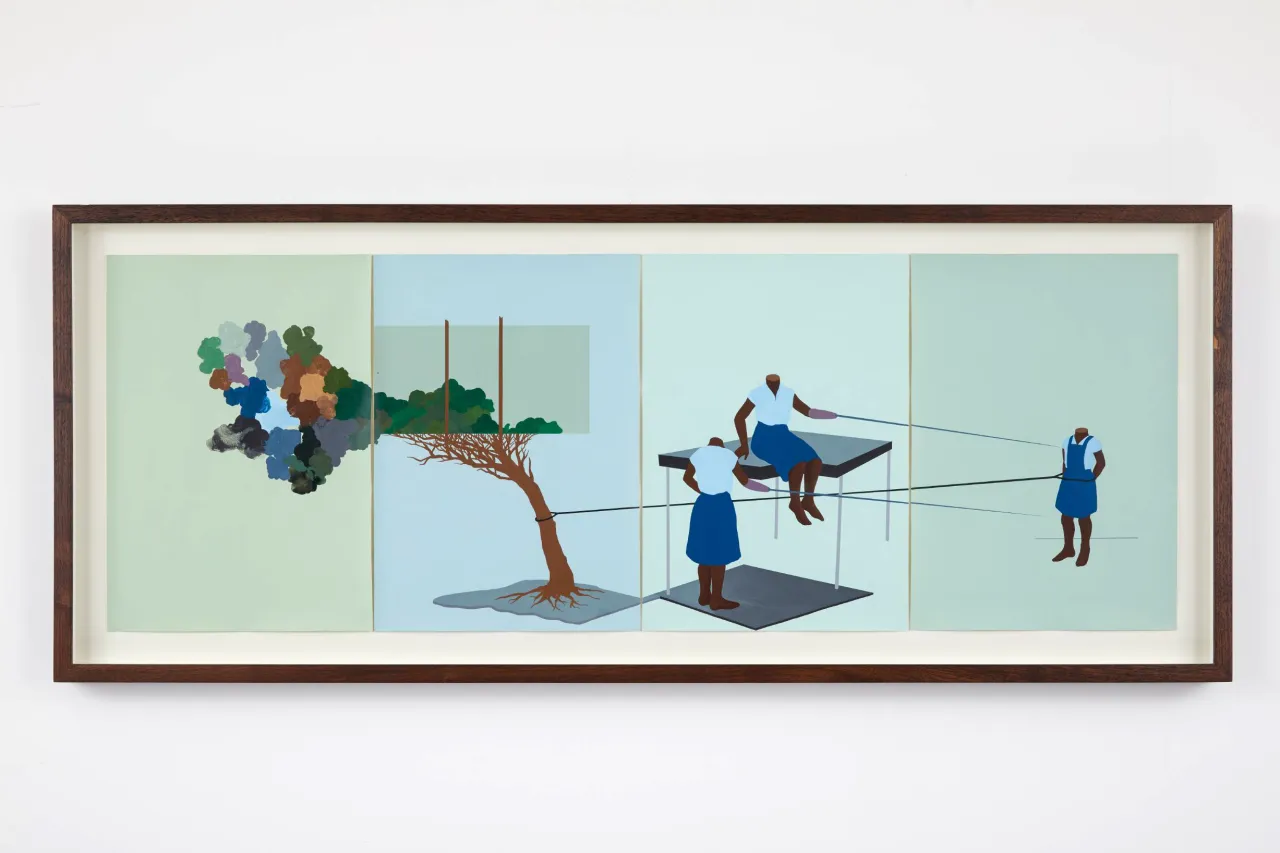 Otobong Nkanga Trapped, Q.C. Yaba, 1991 Lagos from Filtered A'lemories 1990-1992.Copyright the artist Courtesy The Heong Gallery