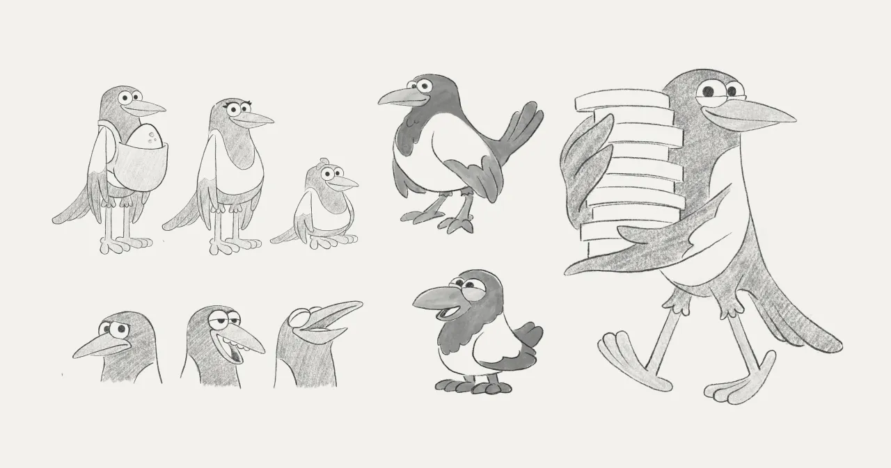Magpie family WIP