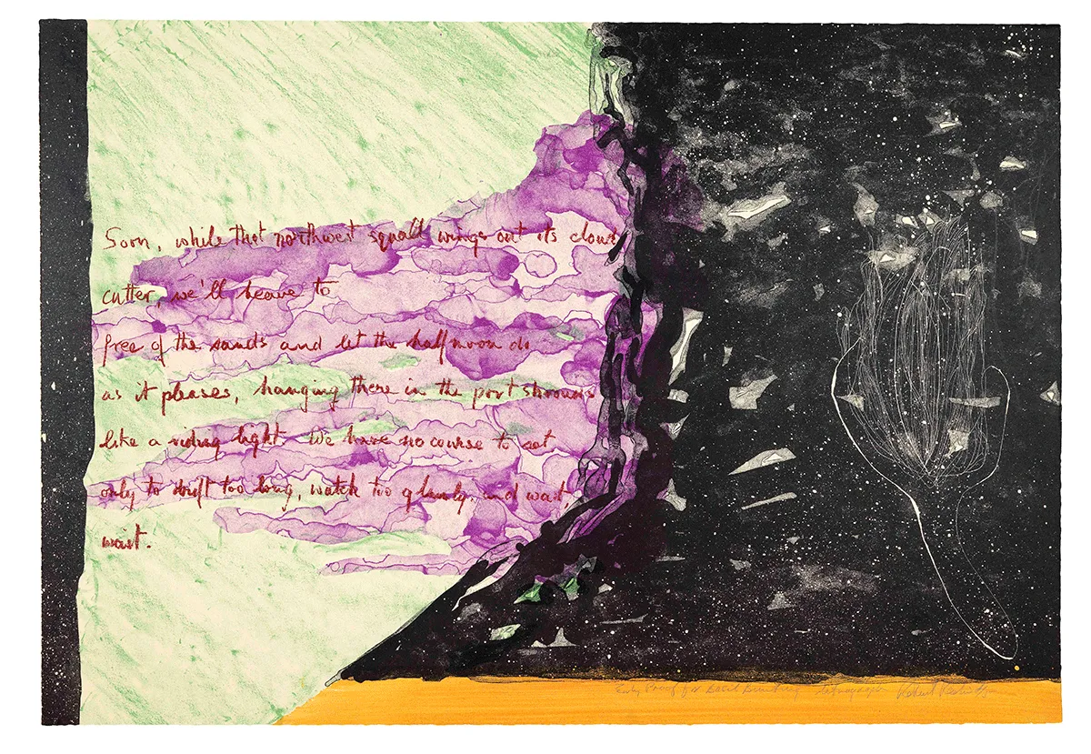 Robert Perkins, Basil Bunting, Fragment, 1980 © Robert Perkins. Courtesy the Artist and Benjamin Spademan Rare Books. Photo by Louie Fasciolo