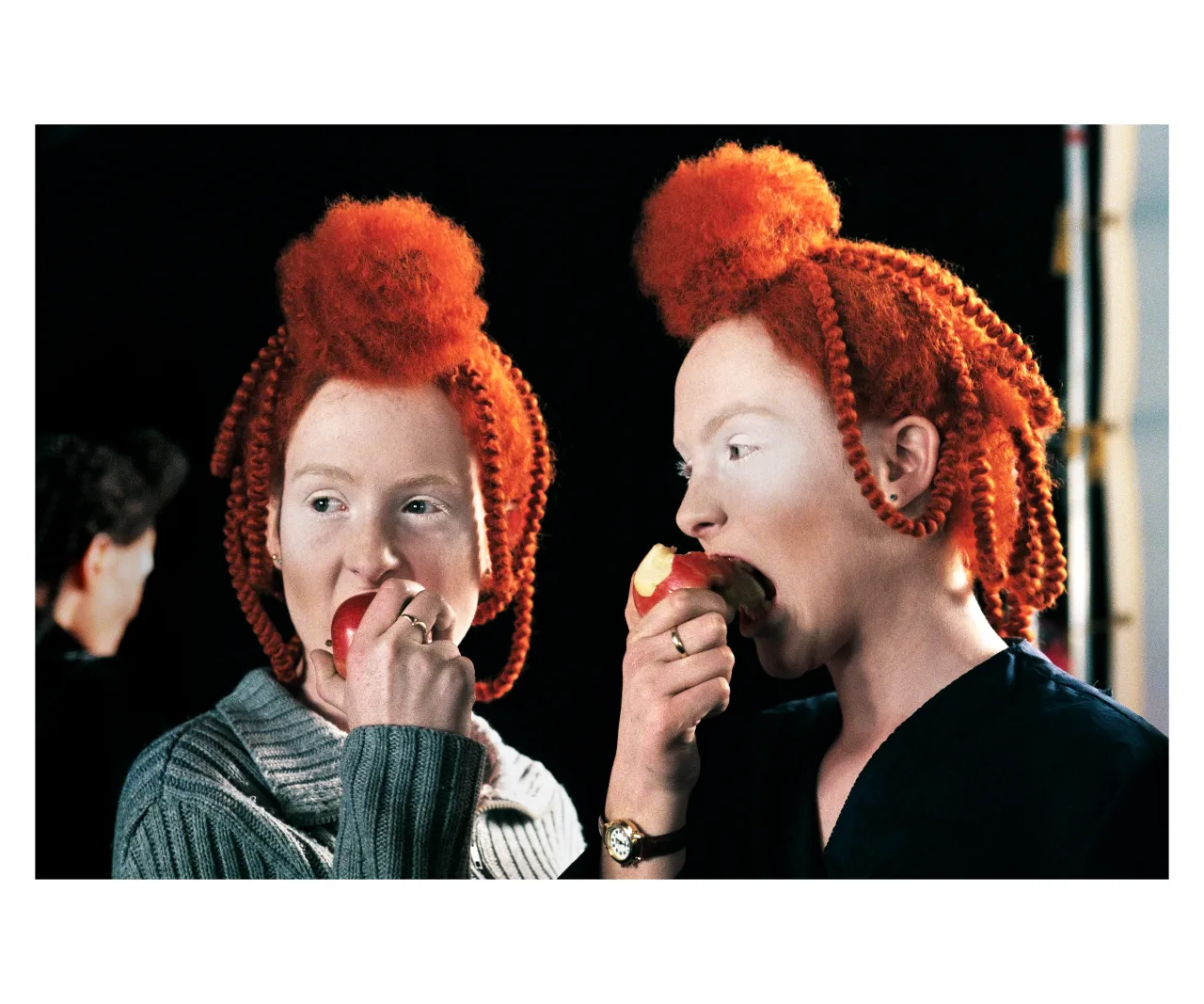 Ann Ray Four Apples, 1999 40x30 cm. Silver Gelatin Print. Image courtesy of Ann Ray and Barrett Barrera Projects
