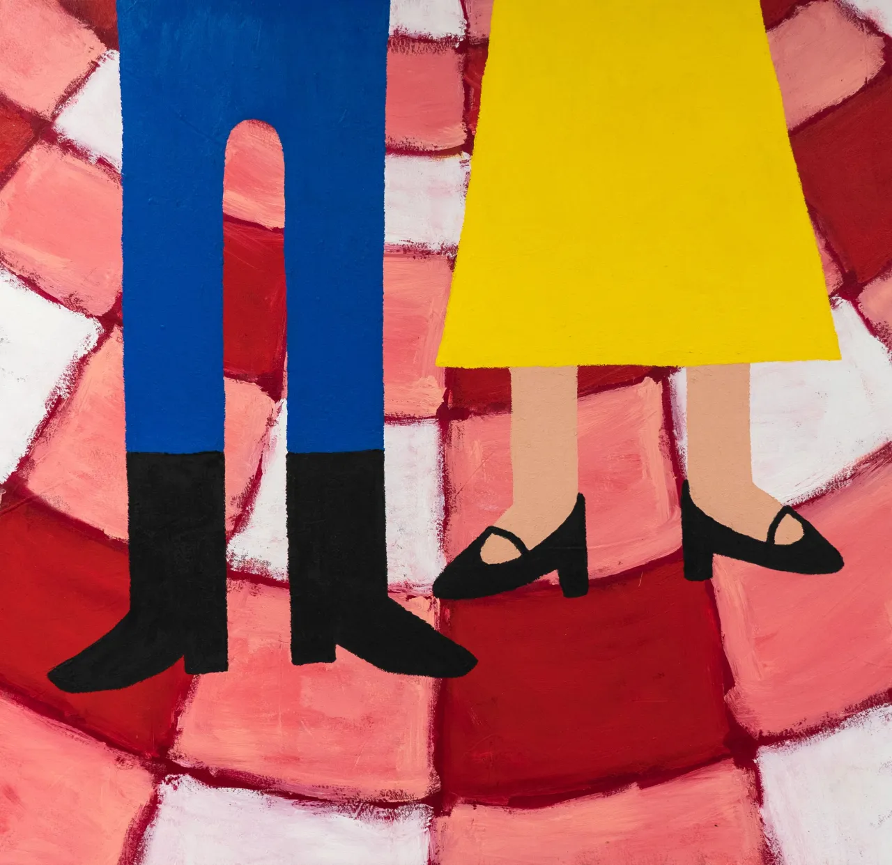 That's Us, 2019, Acrylic, oil stick and spray paint on canvas © Hunter Potter