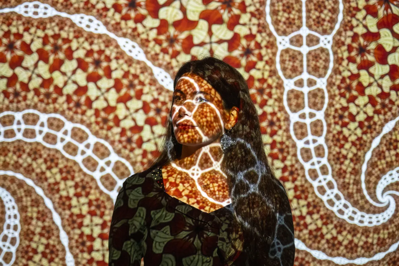 Installation View – M.C.Escher The Exhibition, Somerset House 2026. Photo: Stephen Chung