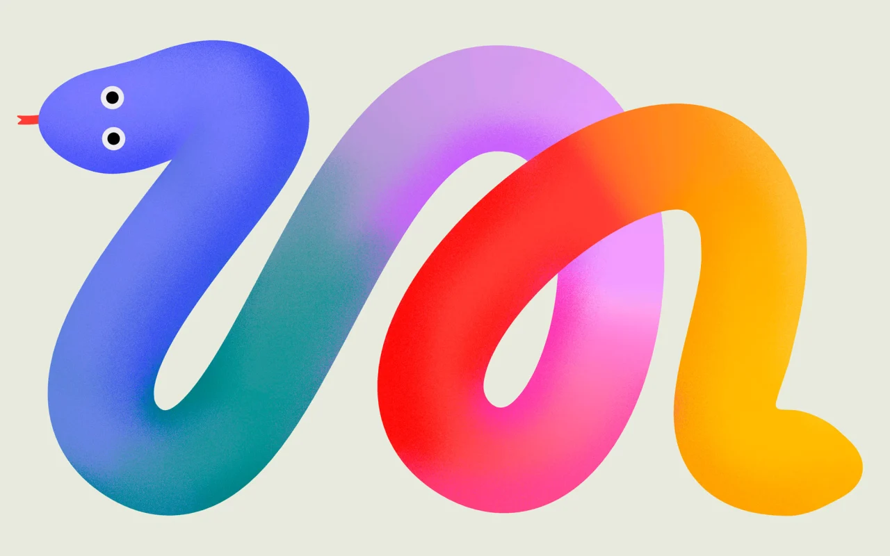 Snake: "Playing around with colour gradients."