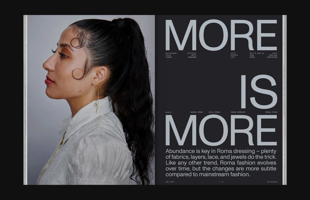 FEW Magazine, 2021. Concept, creative direction, editorial design: Marina Veziko & Tino Nyman. Logo & FEW Display: Jaakko Suomalainen. Photography: Aleksi Tikkala.