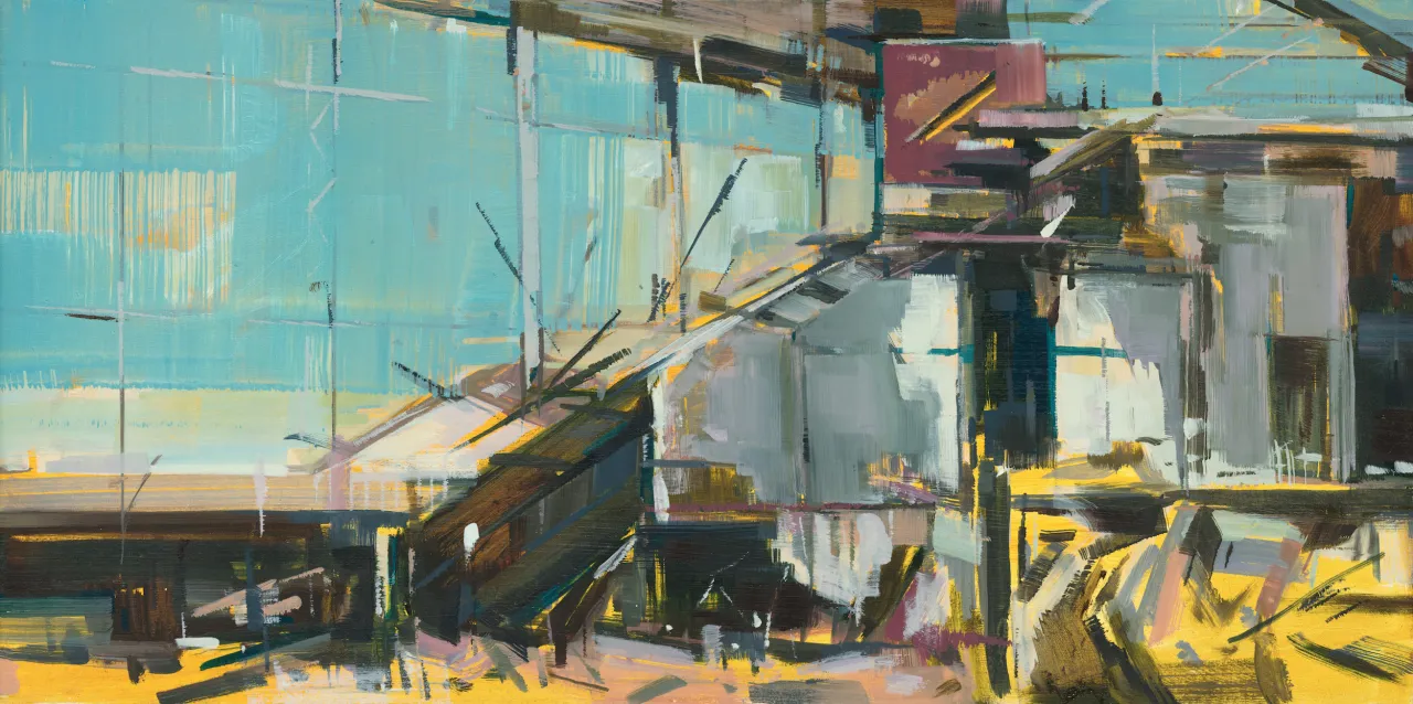 Priceless Sun, oil on panel, 25x45cm. © Katharine Le Hardy