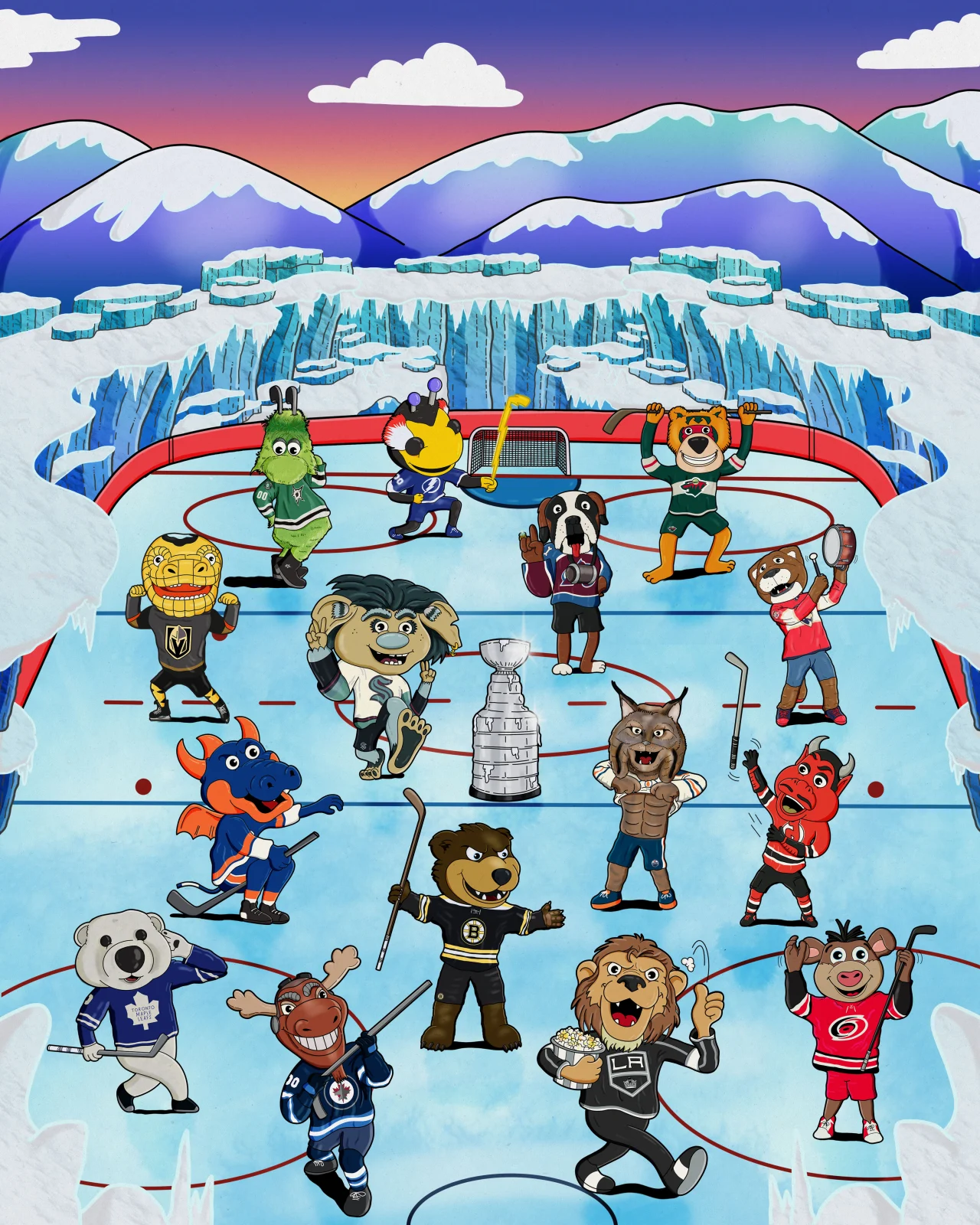 NHL Mascots © Daniel Sulzberg