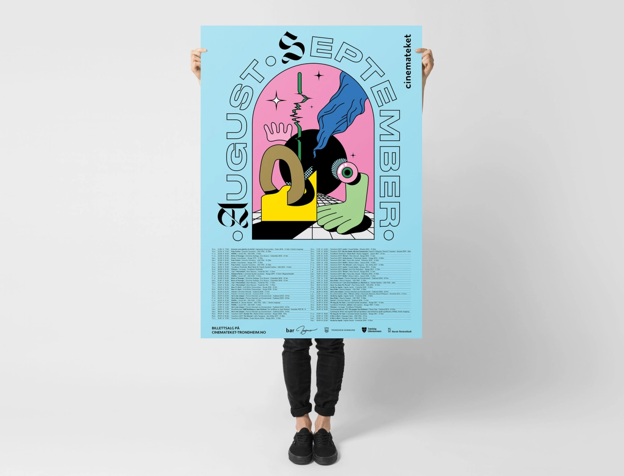 Hugmun's acid trip poster series for a Norwegian arthouse cinema