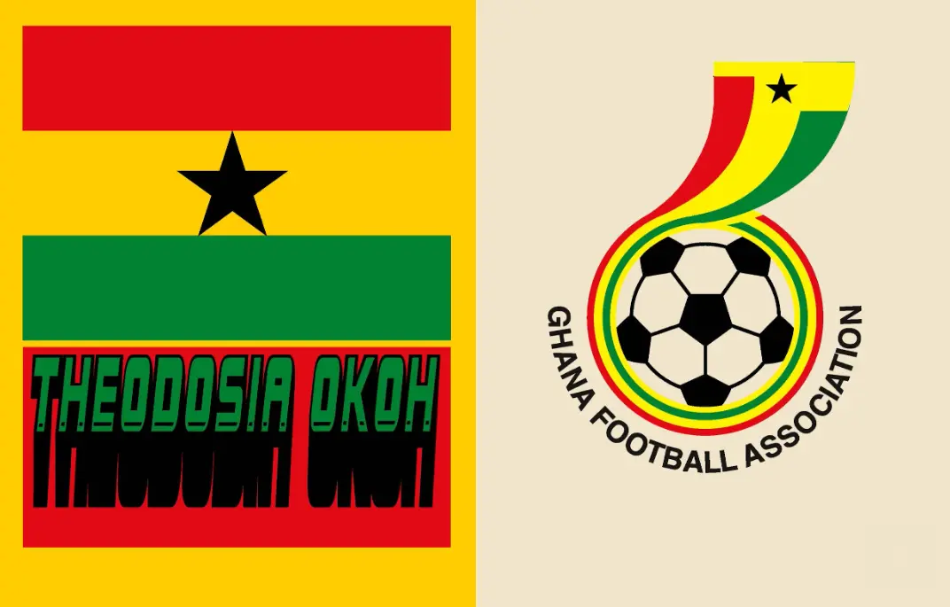 Imagery from AFROSPORT: graphic from the book, Ghana Football Association logo