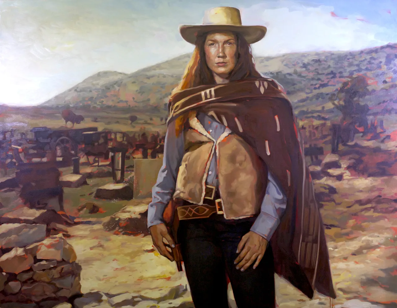 Felice House, Virginia Eastwood in The Good, The Bad and The Ugly, 2013. Oil on canvas.