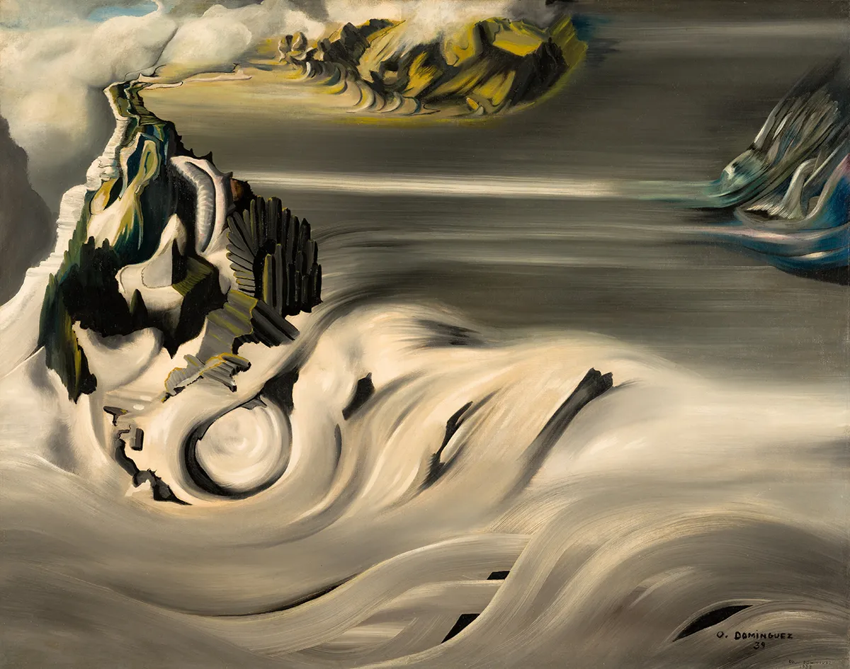 Oscar Dominguez, Paysage cosmique, 1938-1939, Oil on canvas, 73.2 x 92 cm, Courtesy Olivier Malingue Gallery