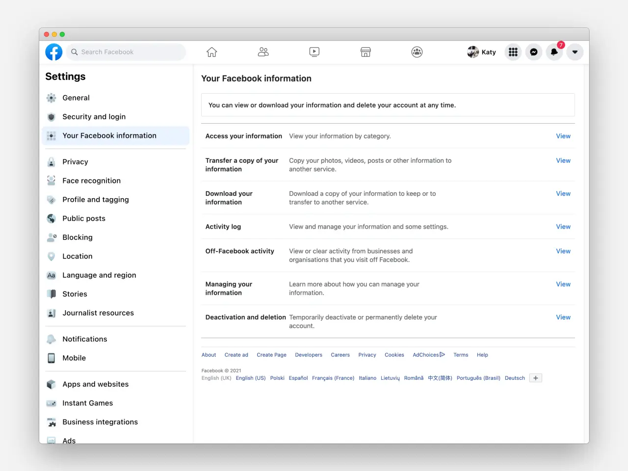 How to delete or deactivate Facebook