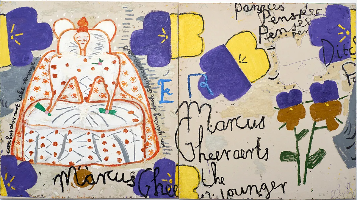 Rose Wylie, Installation view, 'Quack Quack' Serpentine Sackler Gallery, London (30 November 2017 – 11 February 2018) © 2017 Mike Din