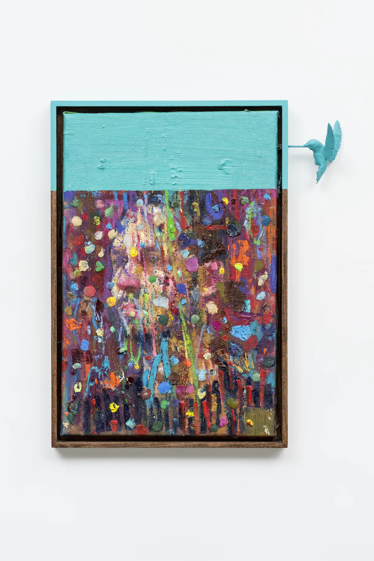 Vigil (2017), Oil on Linen, Handpanted Ash Frame, 48x33cm