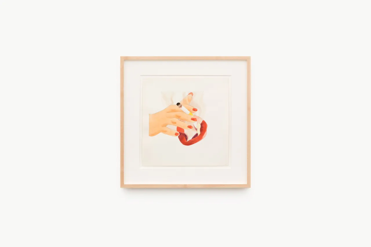 Tom WESSELMANN, Smoker Study, 1973 pencil and thinned liquitex on paper 12 x 11 7/8 inches 30,48 x 30,16 cm