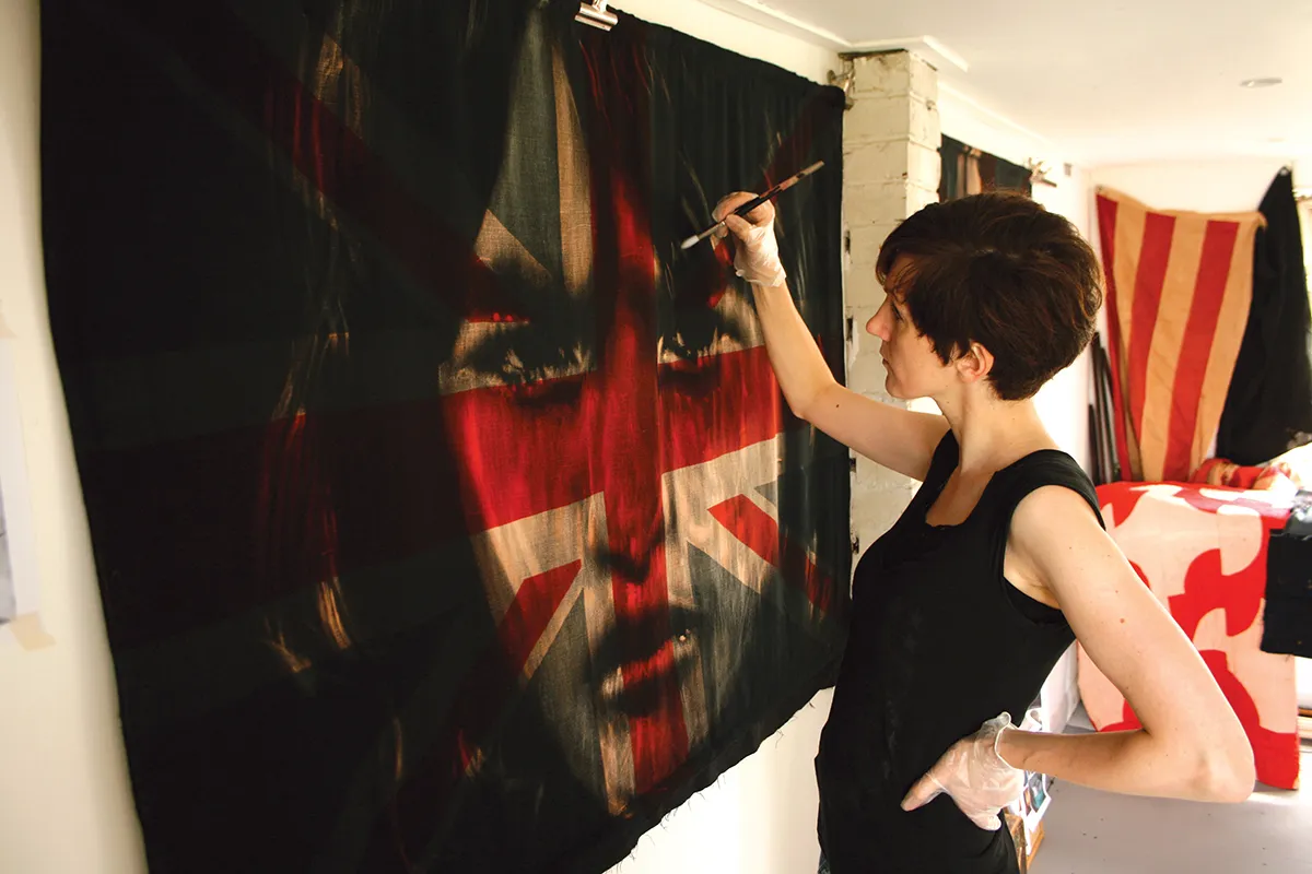 Pam Glew painting heritage Union Jack