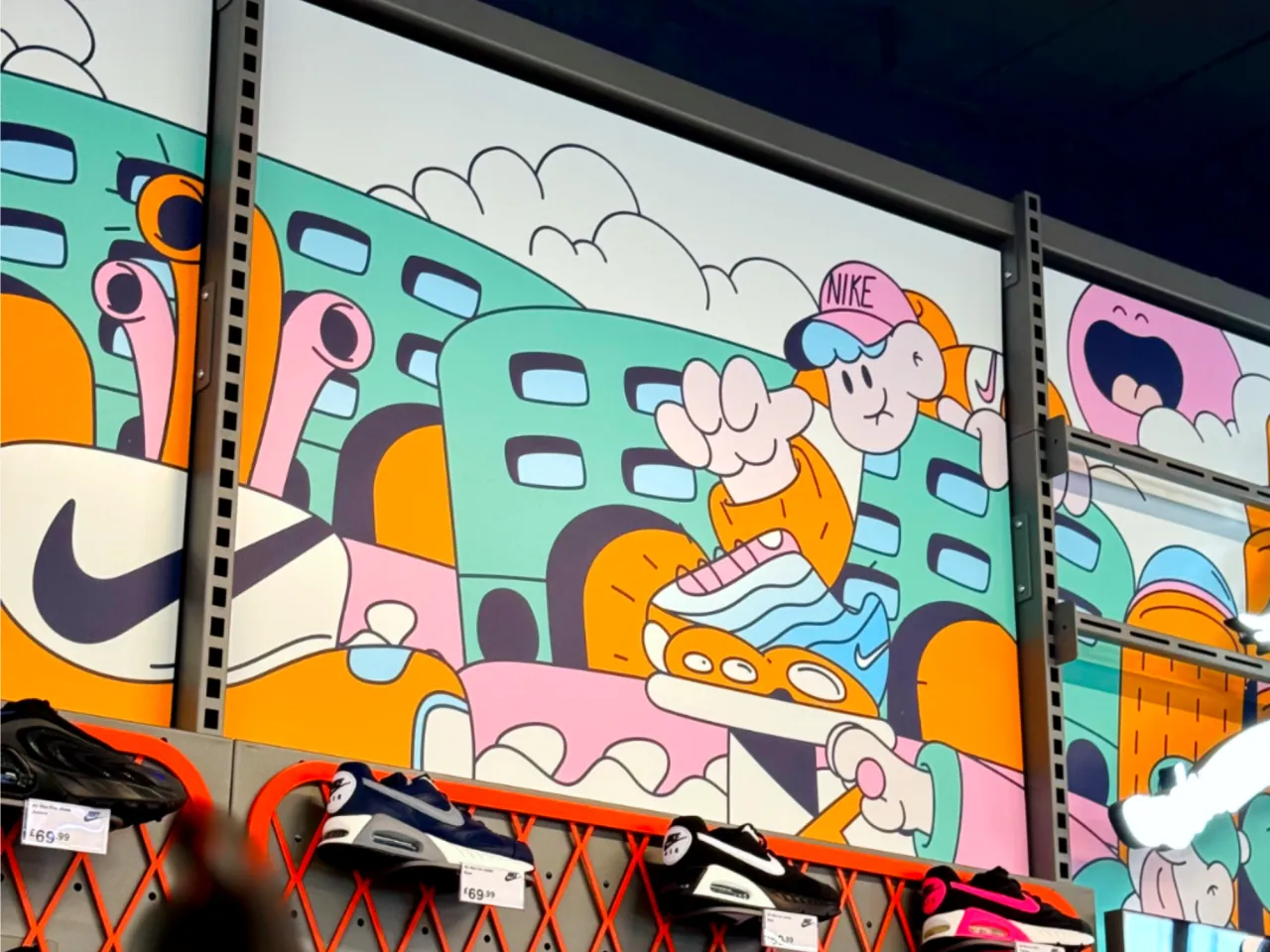 Nike mural in situ