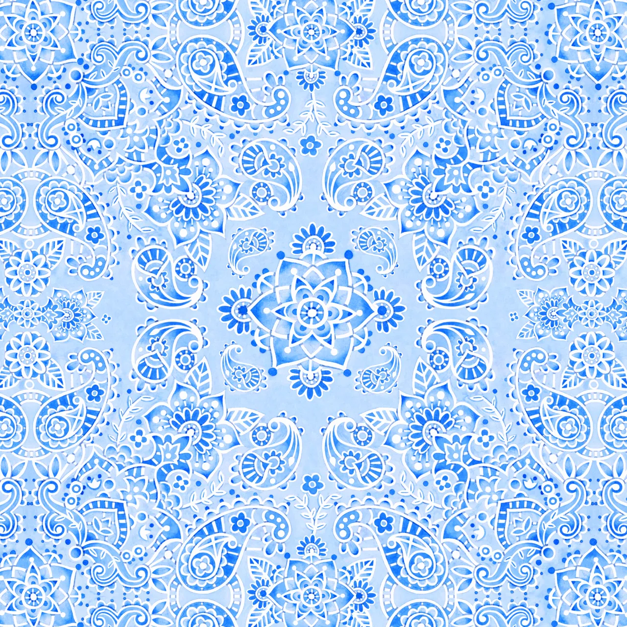 Blue Denim Paisley.