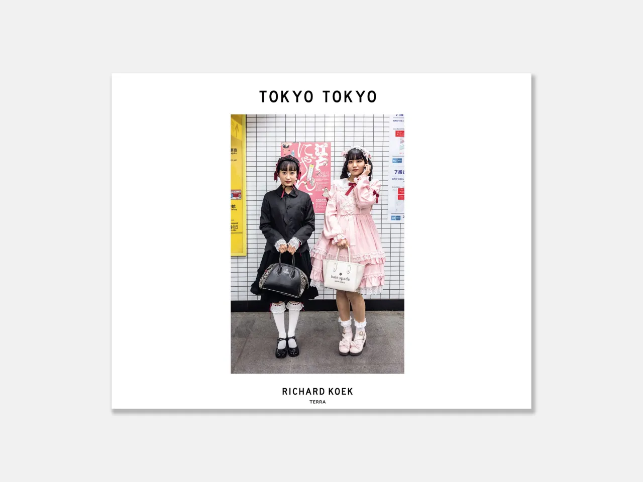 Yuka and Maria, two fashion-conscious young adults in costume play (cosplay) outfits in Harajuku Station. Embodying the so-called kawaii (cute) culture. Shibuya City, Tokyo