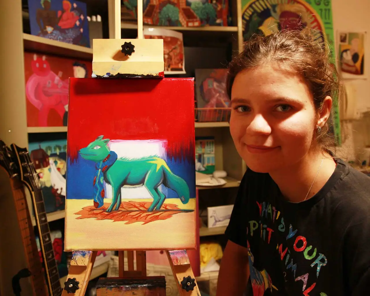 Green Fox with Yulia