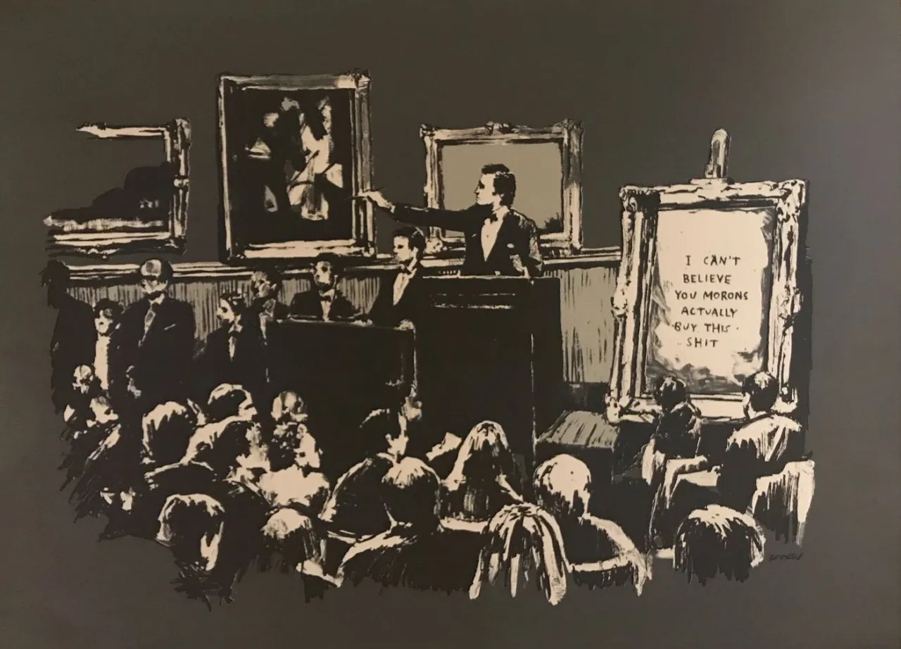 Banksy, Morons Rare Artist Proof