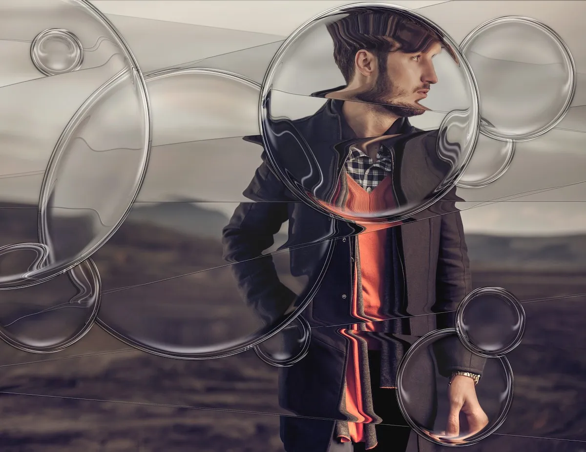 Image created by Mike Campau, using his Looking Glass action set and an Adobe Stock photo