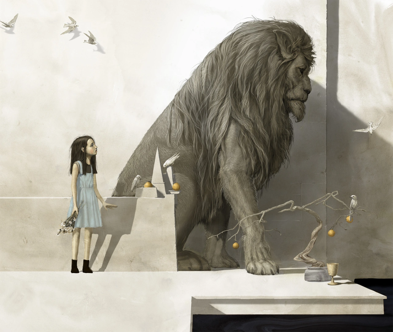 Paradise Sands - illustration by Levi Pinfold from the picture book published by Walker Studio. Levi is represented by Arena