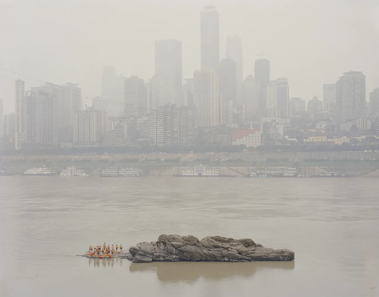 Stone in the middle of the river, 2013 © Zhang Kechun