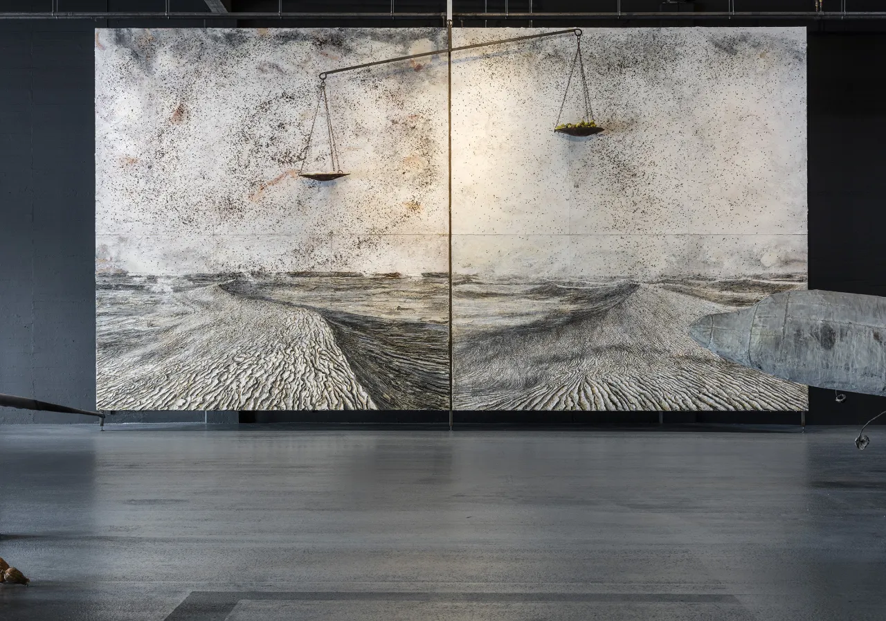 Anselm Kiefer. S Hg NaCl, 2012 Installation shot, Copenhagen Contemporary 2016. Photo: Anders Sune Berg