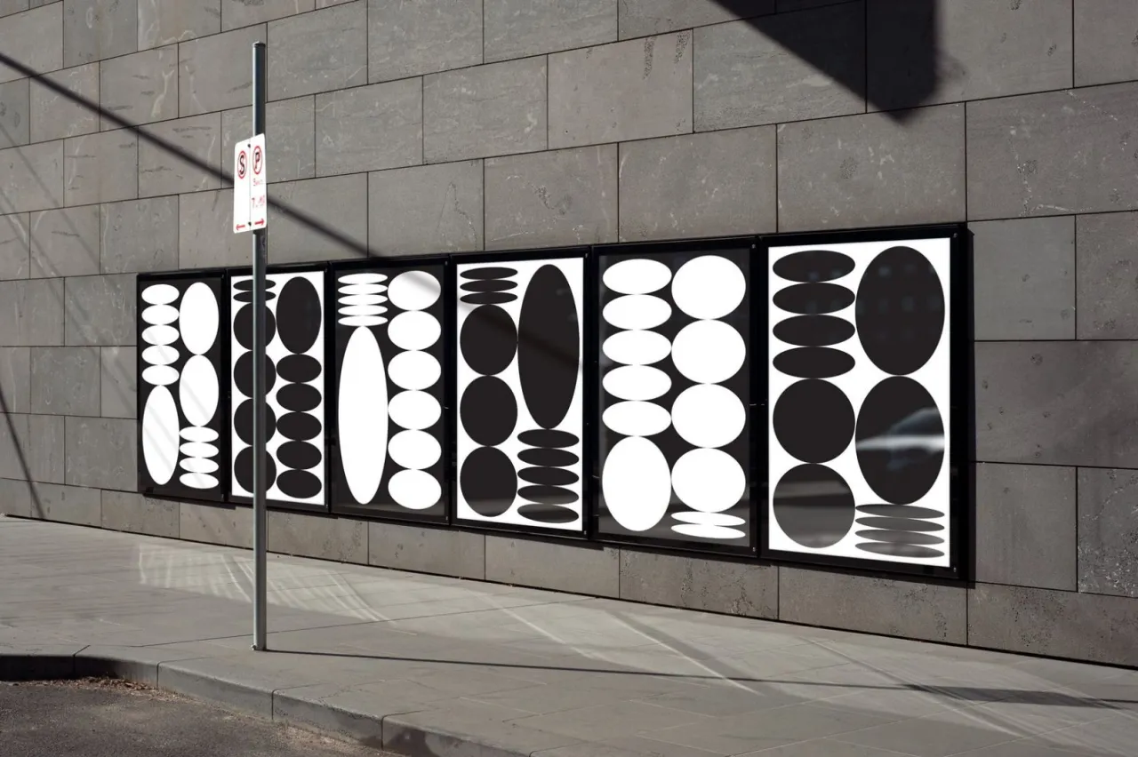 Six sheet poster mockup by Annette Dennis, via House of Mockups