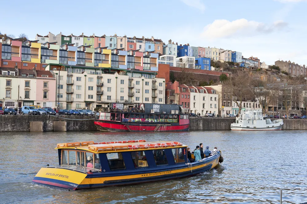 The colorful buildings in the Hotwells area of Bristol. Image Credit: antb / Shutterstock.com