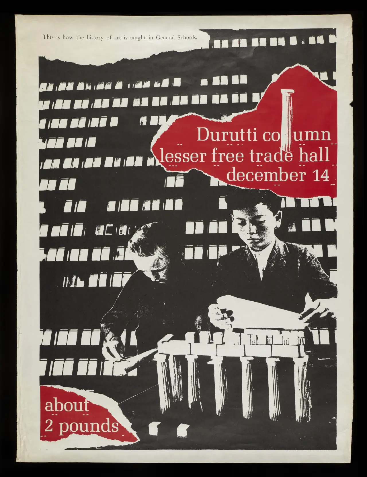 Poster to promote Durutti Column show at Lesser Free Trade Hall, Manchester, December 14 1979 © The Board of Trustees of the Science Museum
