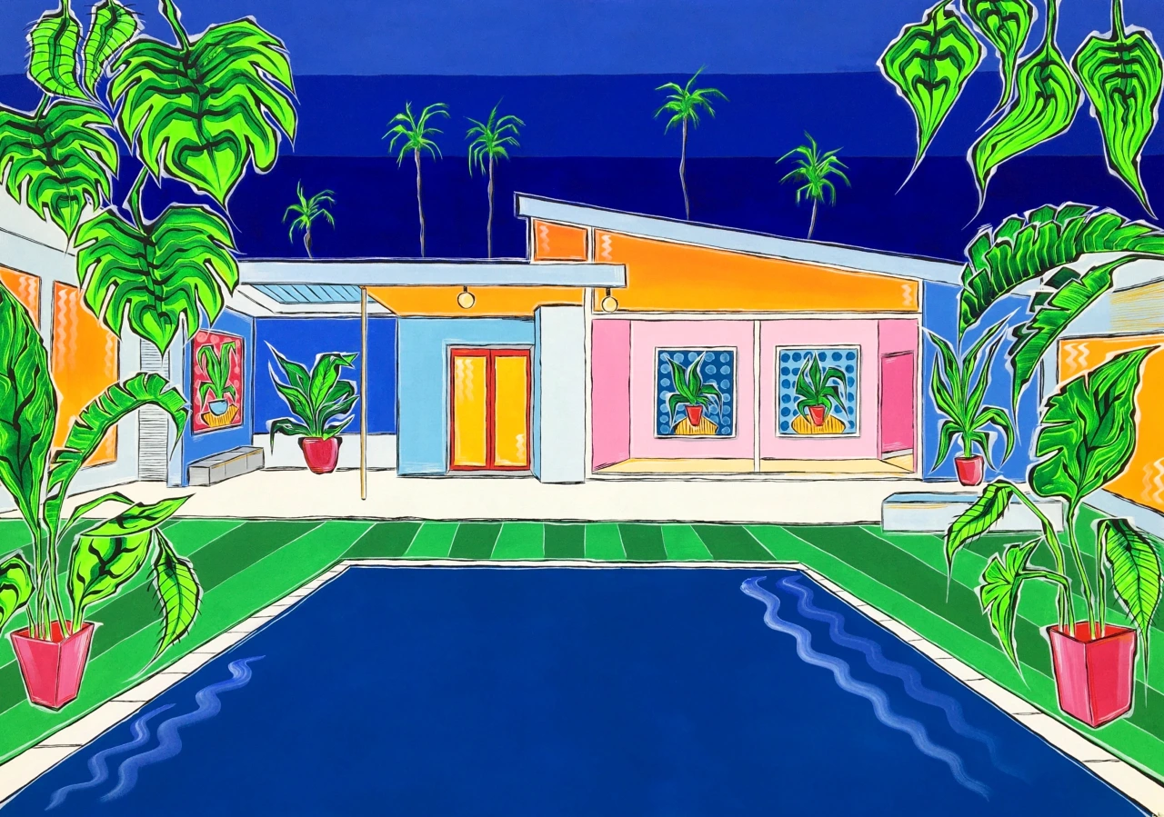 Jonjo's influences include Hockney, Picasso and Basquiat