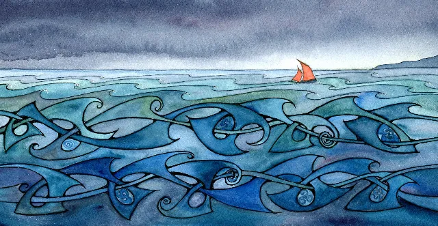 Artwork by Nicola Dixon for the Matt Creer album Leeward Tide