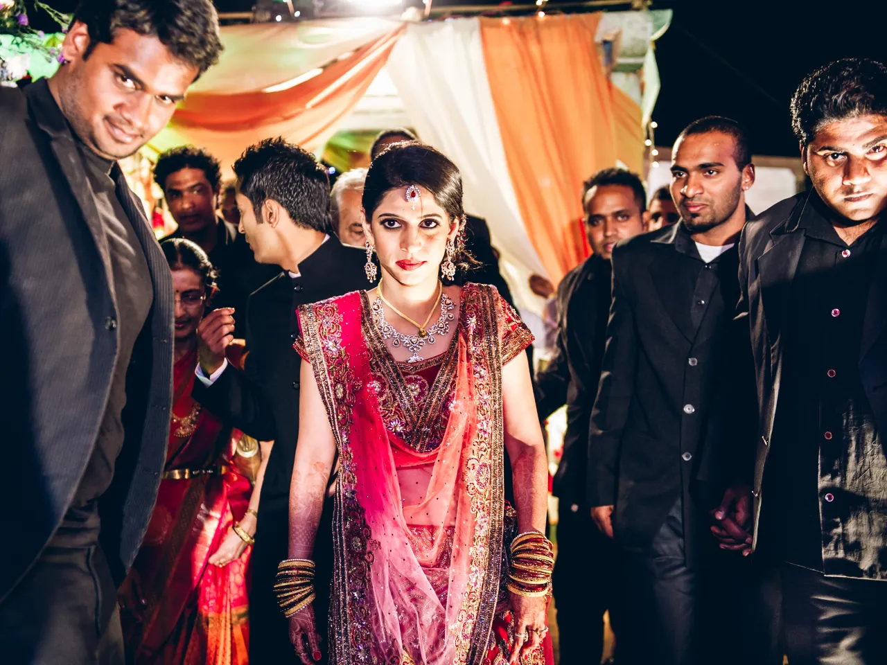 Bride with Bouncers. Bangalore, KA, 2012 © Mahesh Shantaram