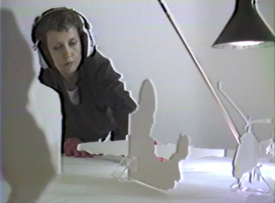Rose Finn-Kelcey, Cutout (film still), c. 1982