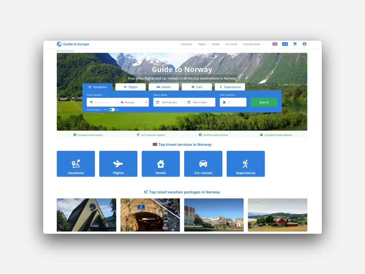 The Guide to Europe website is a one-stop shop to plan your entire trip