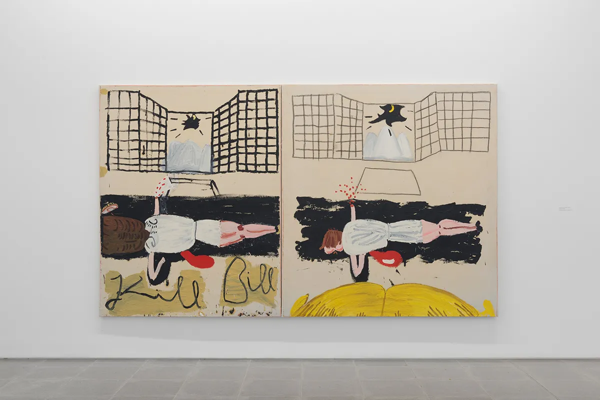 Rose Wylie, Installation view, 'Quack Quack' Serpentine Sackler Gallery, London (30 November 2017 – 11 February 2018) © 2017 Mike Din