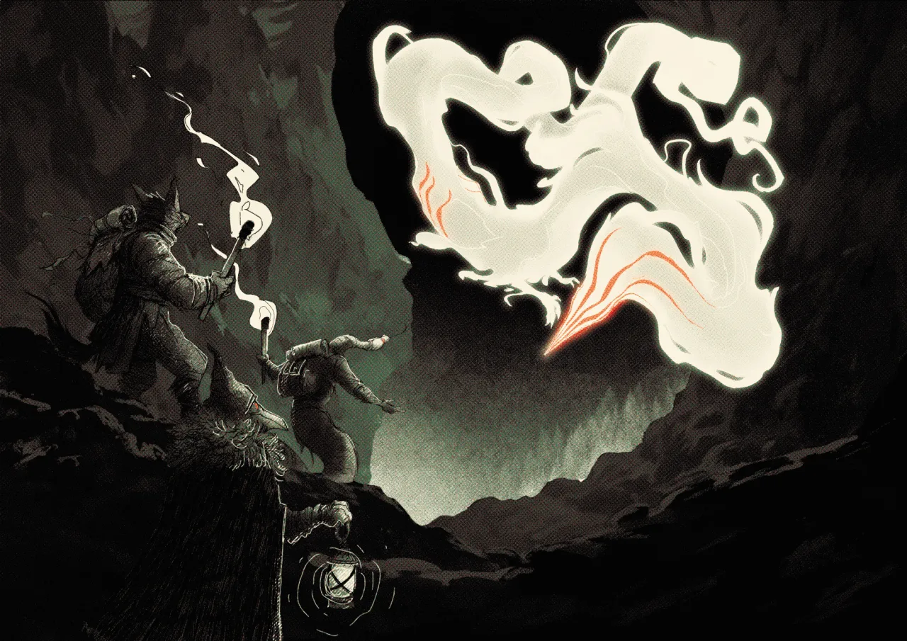 Tania's rendering of an Eldrich encounter