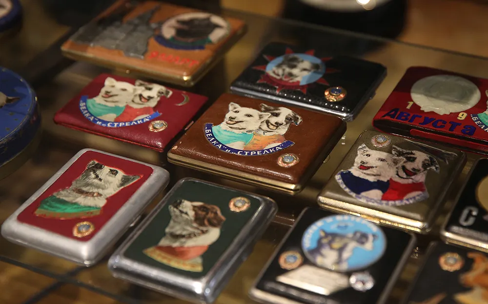 Magnificent Obsessions: The Artist as Collector, Martin Parr’s space dogs collection. Photograph by Peter McDiarmid