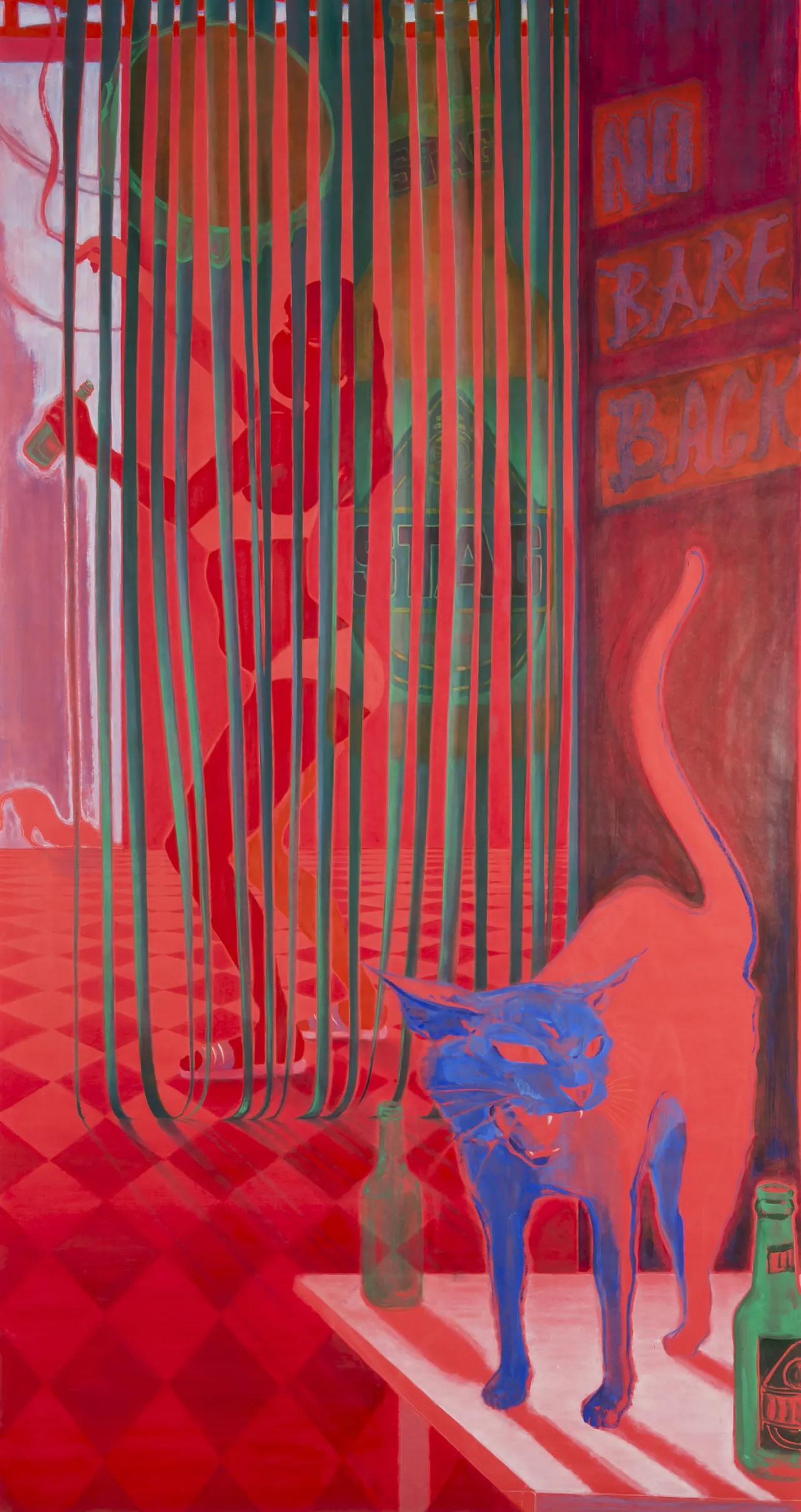 Lisa Brice (b.1968) Midday Drinking Den, after Embah II 2017 Oil on archival paper 2426 x 1303 mm Courtesy of the artist and Salon 94, New York © Lisa Brice