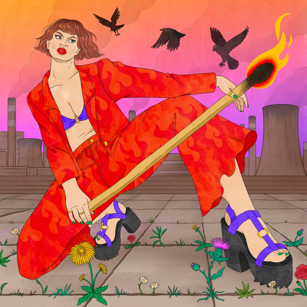 Ellie channelled her climate rage and hope for the future into this piece