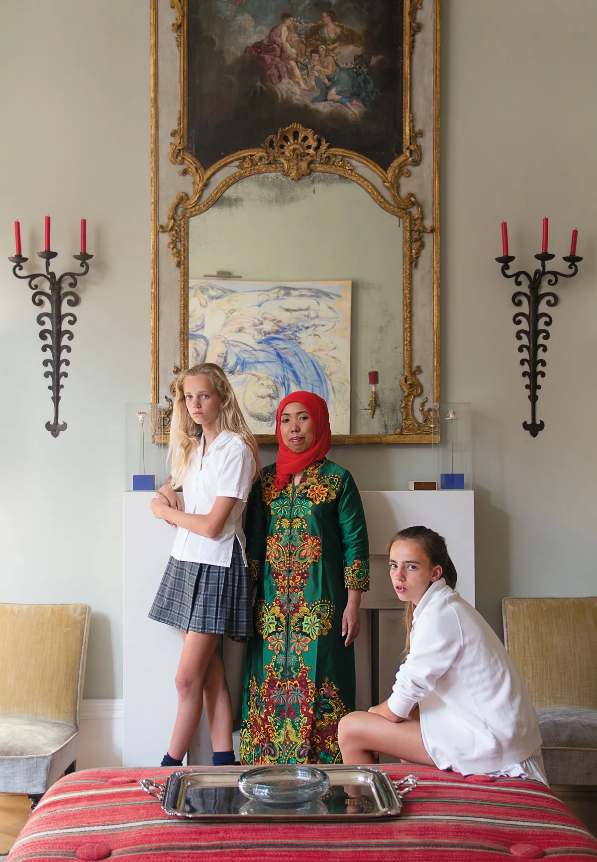 "These Catholic girls are pictured with their much-loved Muslim nanny. I wanted to show the close bond between them despite their difference in age and ethnicity." – Ties © Alexandra Adami