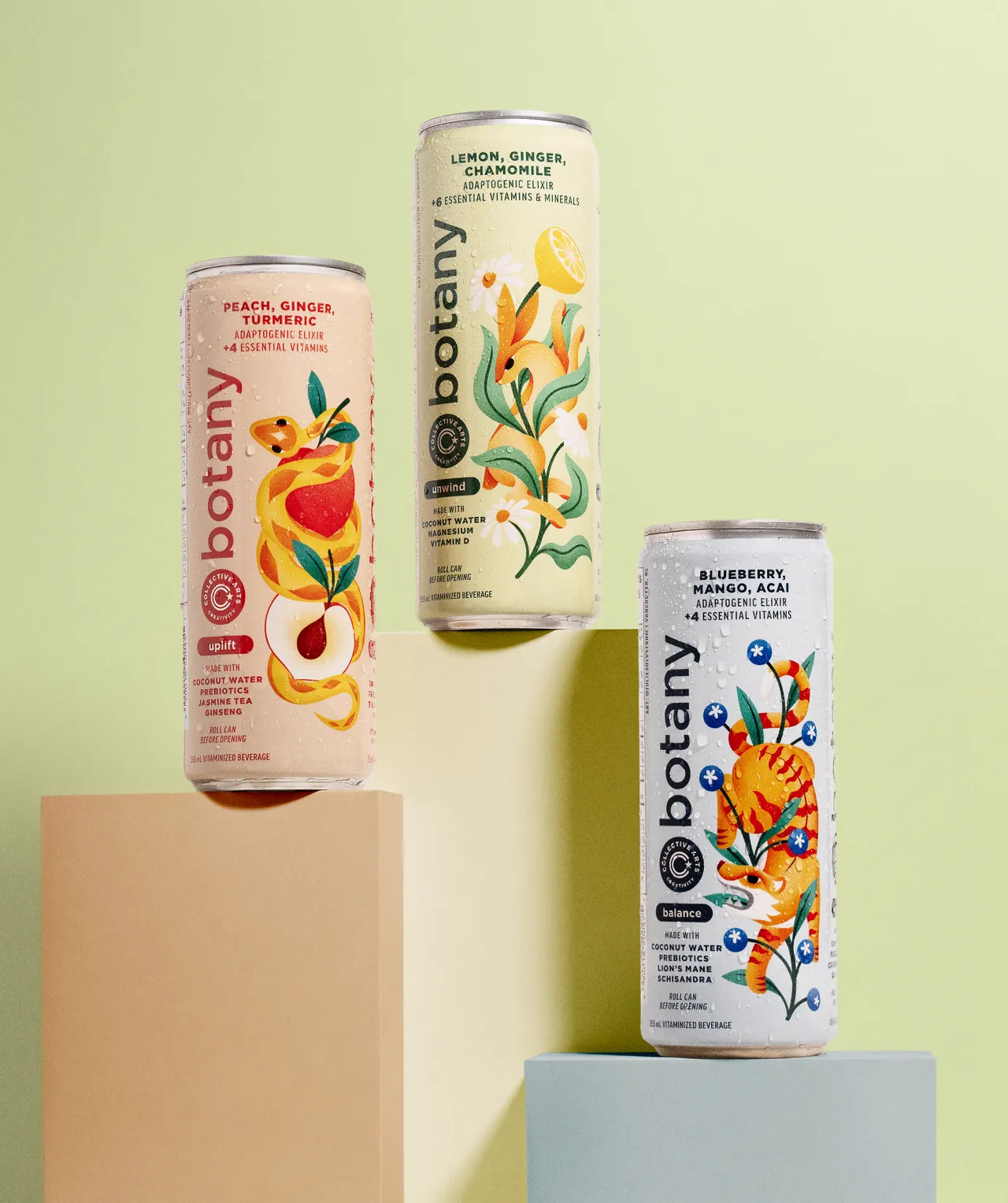 Botany drinks packaging for Collective Arts Brewing.