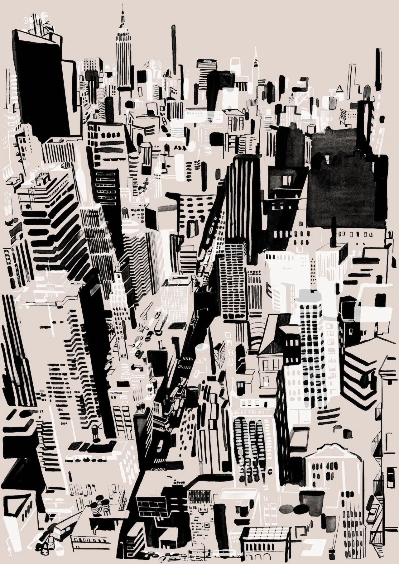 Downtown, Silkscreen, 2016