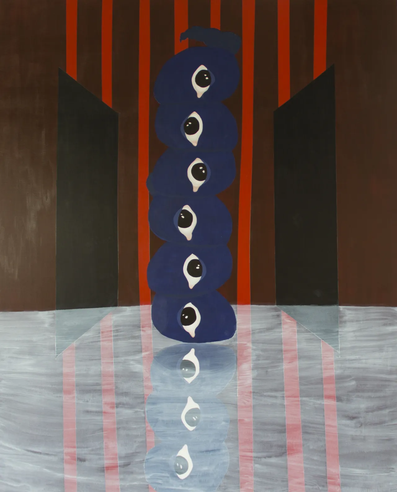 Alexandria Smith, Meeting of the Minds (2018), acrylic and oil on canvas. Courtesy of the artist and Galleria Anna Marra, Rome