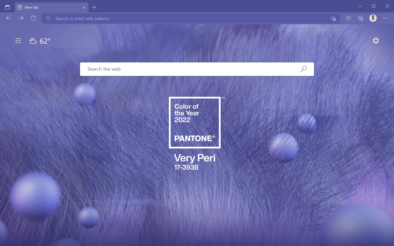 Very Peri will be popping up in the Edge browser and other Microsoft apps