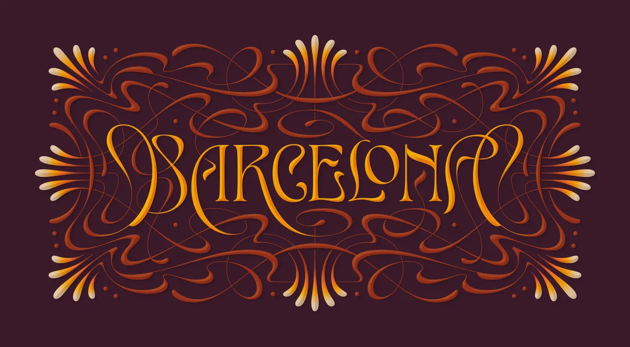 Barcelona lettering. Capturing the soul and spirit of the city with letterforms.