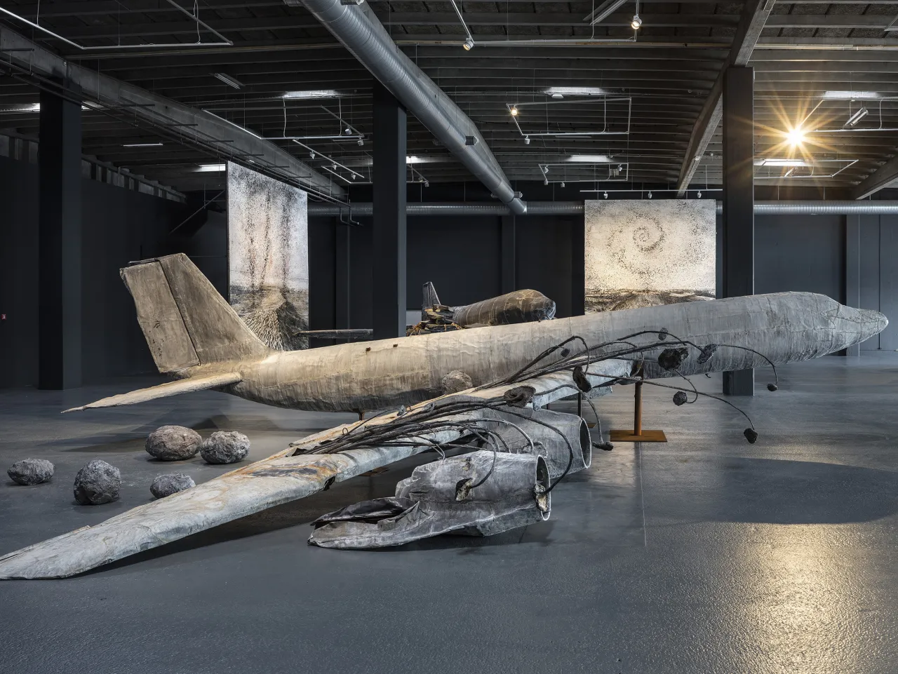 Anselm Kiefer. For Louis-Ferdinand Céline: Voyage au bout de la nuit. Installation shot, Copenhagen Contemporary 2016. Photo: Anders Sune Berg