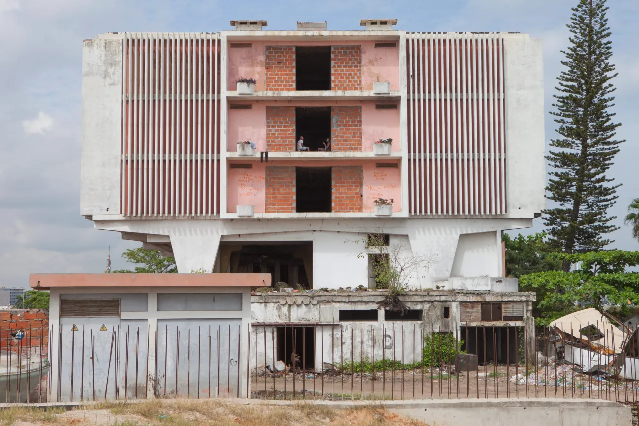 A glimpse at the Panorama Hotel which was the capital’s former most beautiful hotel inhabited now by a community of homeless children