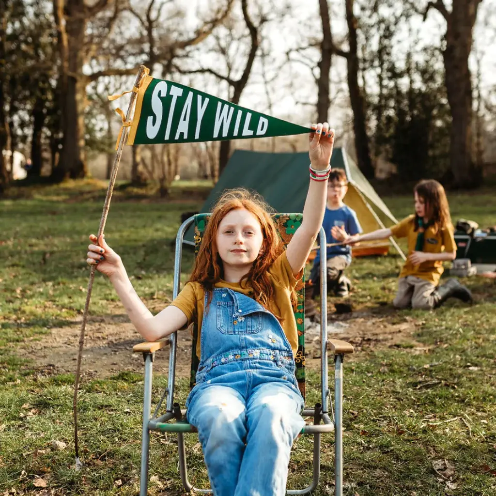 Stay Wild penneant flag by Pine & Bear